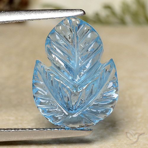 4.68ct Natural Azul Suíço Topázio, Flor cortada, Transparente