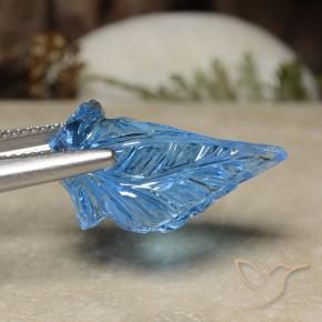 Topázio Céu azul Natural 16.08ct, Flor cortada, Transparente