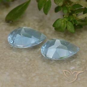 Pedras preciosas de Topázio Céu azul natural de 1.65 ct, Formato de pêra, VVS-VS