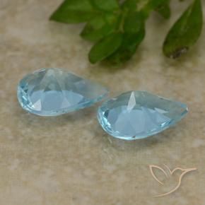 Pedras preciosas de Topázio Céu azul natural de 1.48 ct, Formato de pêra, VVS-VS