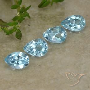 Pedras preciosas de Topázio Céu azul natural de 2.19 ct, Formato de pêra, VVS-VS