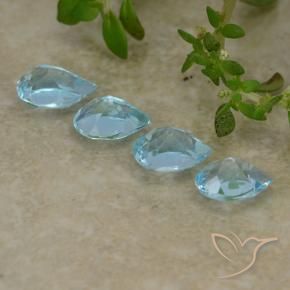 Pedras preciosas de Topázio Céu azul natural de 2.19 ct, Formato de pêra, VVS-VS