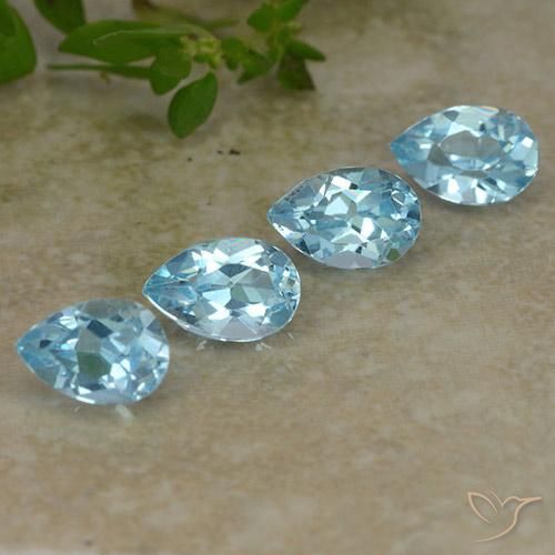 Pedras preciosas de Topázio Azul Suíço natural de 2.07 ct, Formato de pêra, VVS-VS