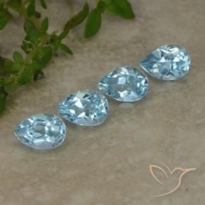 Pedras preciosas de Topázio Céu azul natural de 2.17 ct, Formato de pêra, VVS-VS
