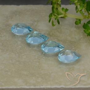 Pedras preciosas de Topázio Céu azul natural de 3.21 ct, Formato de pêra, VVS-VS