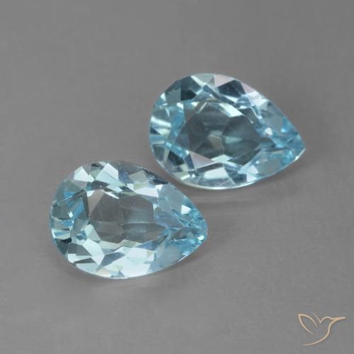 Pedras preciosas de Topázio Céu azul natural de 1.81 ct, Formato de pêra, VVS-VS