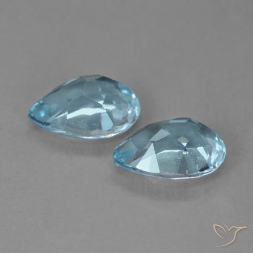 Pedras preciosas de Topázio Céu azul natural de 1.81 ct, Formato de pêra, VVS-VS