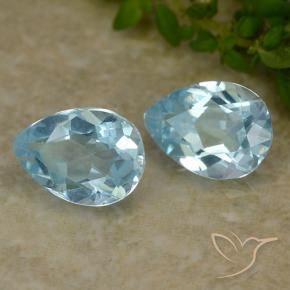 Pedras preciosas de Topázio Céu azul natural de 1.75 ct, Formato de pêra, VVS-VS