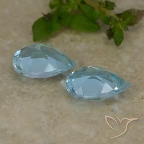 Pedras preciosas de Topázio Céu azul natural de 1.60 ct, Formato de pêra, VVS-VS