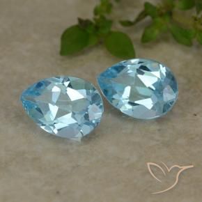 Pedras preciosas de Topázio Céu azul natural de 1.67 ct, Formato de pêra, VVS-VS