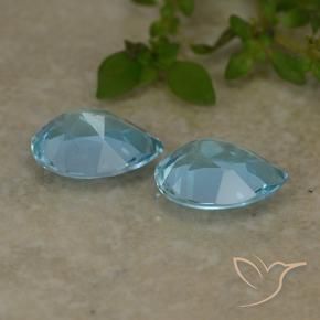 Pedras preciosas de Topázio Céu azul natural de 1.67 ct, Formato de pêra, VVS-VS
