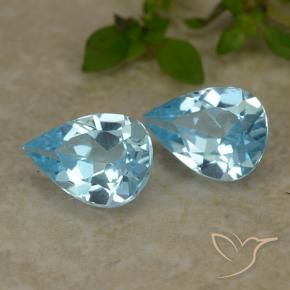 Pedras preciosas de Topázio Céu azul natural de 1.49 ct, Formato de pêra, VVS-VS