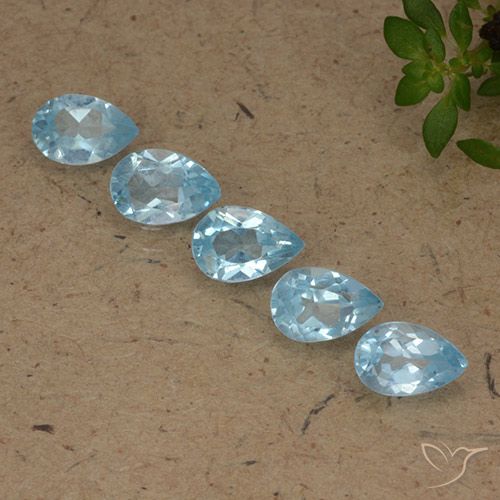 2.71ctw Natural Céu azul Topázio, Formato de pêra, VS