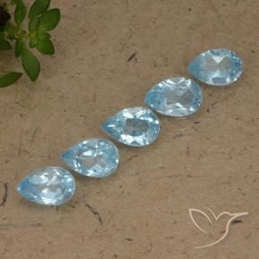 Pedras preciosas de Topázio Céu azul natural de 2.71 ct, Formato de pêra, VS