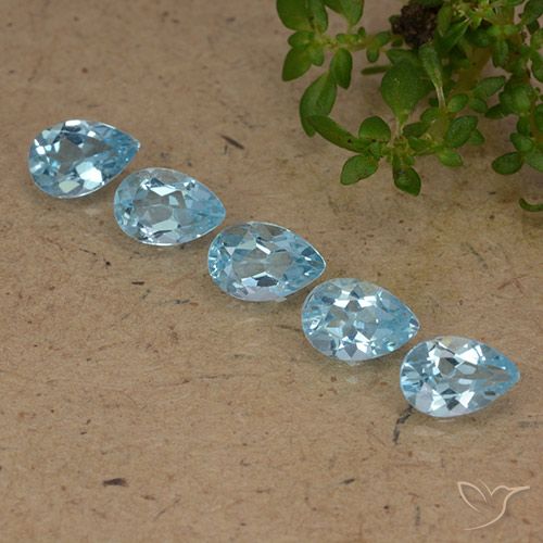 2.46ctw Natural Céu azul Topázio, Formato de pêra, VVS-VS