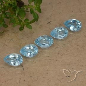 Pedras preciosas de Topázio Céu azul natural de 2.46 ct, Formato de pêra, VVS-VS