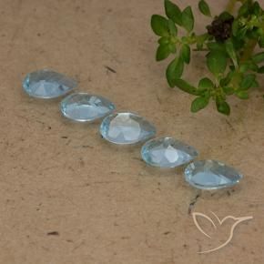 Pedras preciosas de Topázio Céu azul natural de 2.46 ct, Formato de pêra, VVS-VS