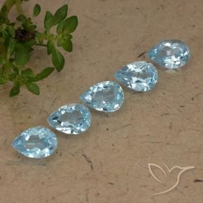 Pedras preciosas de Topázio Céu azul natural de 2.78 ct, Formato de pêra, VVS-VS