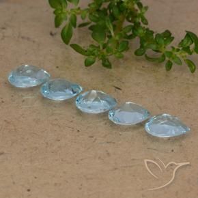 Pedras preciosas de Topázio Céu azul natural de 2.55 ct, Formato de pêra, VVS-VS