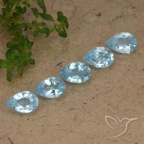 Pedras preciosas de Topázio Céu azul natural de 2.32 ct, Formato de pêra, VVS-VS