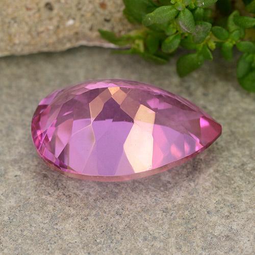 Topázio Rosa quente Natural 6.64ct, Formato de pêra, VVS-VS