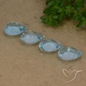 Pedras preciosas de Topázio Céu azul natural de 3.45 ct, Formato de pêra, VVS-VS