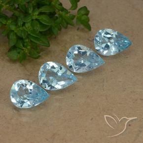 Pedras preciosas de Topázio Azul Suíço natural de 2.88 ct, Formato de pêra, VVS-VS