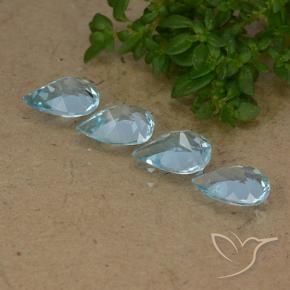 Pedras preciosas de Topázio Azul Suíço natural de 2.88 ct, Formato de pêra, VVS-VS