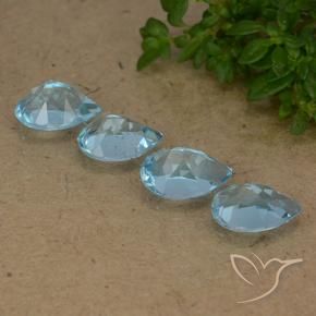Pedras preciosas de Topázio Céu azul natural de 3.61 ct, Formato de pêra, VVS-VS