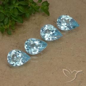 Pedras preciosas de Topázio Céu azul natural de 2.68 ct, Formato de pêra, VVS-VS
