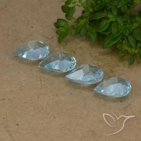 Pedras preciosas de Topázio Céu azul natural de 2.68 ct, Formato de pêra, VVS-VS