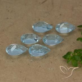 Pedras preciosas de Topázio Céu azul natural de 3.11 ct, Formato de pêra, VVS-VS