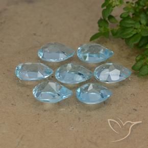 Pedras preciosas de Topázio Céu azul natural de 3.83 ct, Formato de pêra, VVS-VS