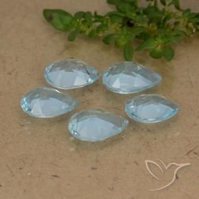 Pedras preciosas de Topázio Azul Suíço natural de 3.82 ct, Formato de pêra, VVS-VS
