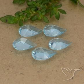 Pedras preciosas de Topázio Céu azul natural de 3.33 ct, Formato de pêra, VVS-VS