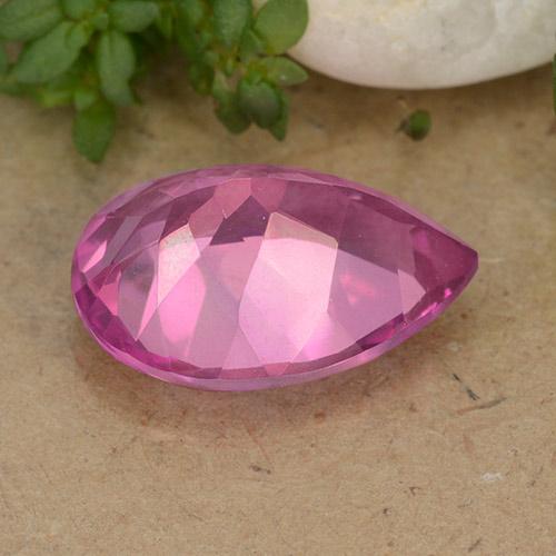Topázio Rosa médio-escuro Natural 6.20ct, Formato de pêra, VVS-VS
