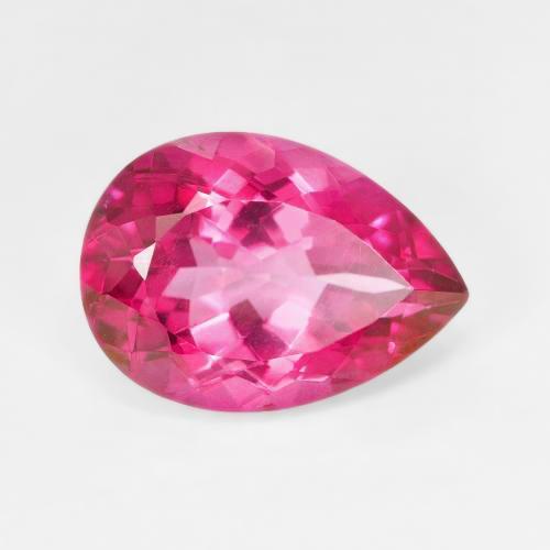 Topázio Rosa quente Natural 7.23ct, Formato de pêra, VVS-VS