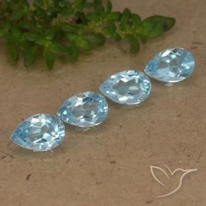 Pedras preciosas de Topázio Céu azul natural de 2.12 ct, Formato de pêra, VVS-VS