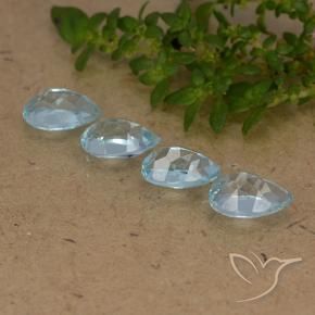 Pedras preciosas de Topázio Céu azul natural de 2.12 ct, Formato de pêra, VVS-VS
