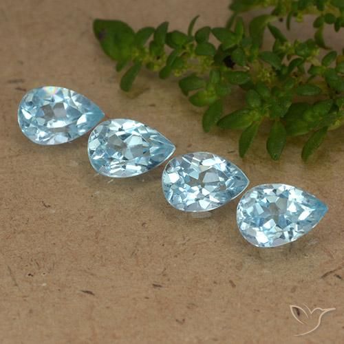 2.51ctw Natural Azul Suíço Topázio, Formato de pêra, VVS-VS