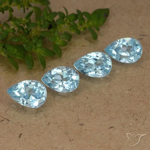 Pedras preciosas de Topázio Azul Suíço natural de 2.51 ct, Formato de pêra, VVS-VS