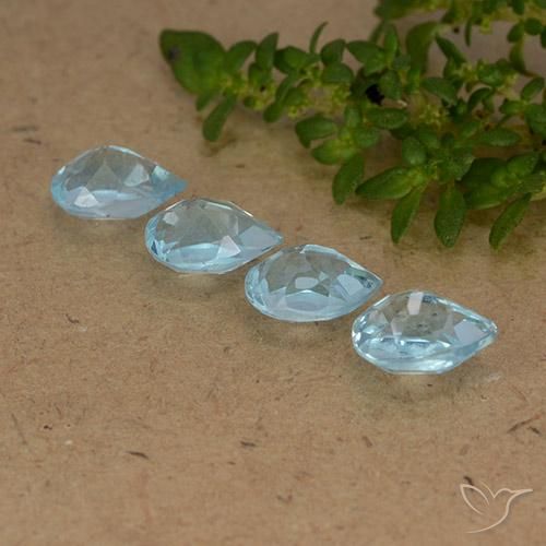 Pedras preciosas de Topázio Azul Suíço natural de 2.51 ct, Formato de pêra, VVS-VS