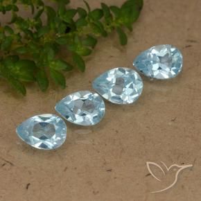Pedras preciosas de Topázio Céu azul natural de 2.16 ct, Formato de pêra, VVS-VS