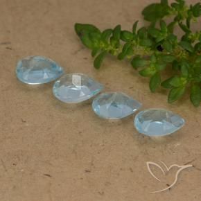 Pedras preciosas de Topázio Céu azul natural de 2.16 ct, Formato de pêra, VVS-VS