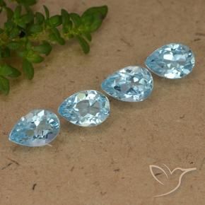 Pedras preciosas de Topázio Céu azul natural de 2.30 ct, Formato de pêra, VVS-VS