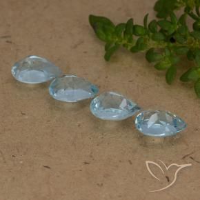 Pedras preciosas de Topázio Azul Suíço natural de 2.22 ct, Formato de pêra, VVS-VS