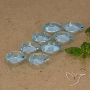 Pedras preciosas de Topázio Céu azul natural de 3.97 ct, Formato de pêra, VVS-VS