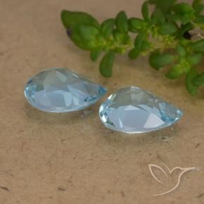 Pedras preciosas de Topázio Céu azul natural de 1.70 ct, Formato de pêra, VVS-VS
