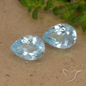 Pedras preciosas de Topázio Céu azul natural de 1.55 ct, Formato de pêra, VVS-VS