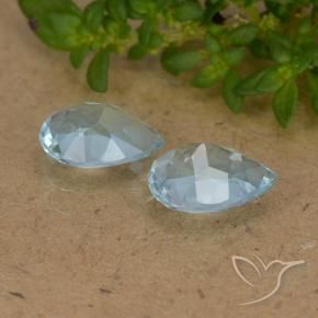 Pedras preciosas de Topázio Céu azul natural de 1.55 ct, Formato de pêra, VVS-VS